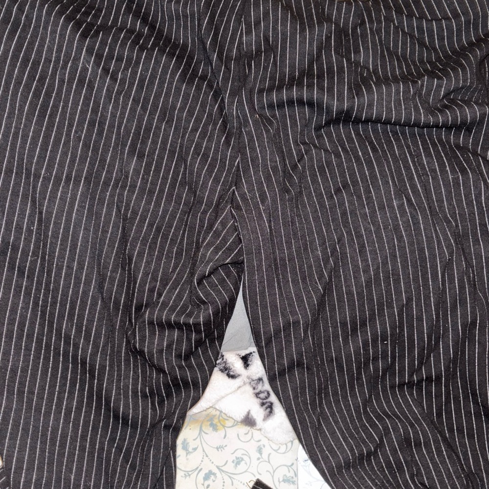 Black Pinstripe Women's Pants